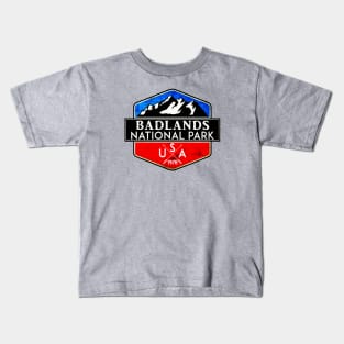 BADLANDS NATIONAL PARK SOUTH DAKOTA USA MOUNTAINS HIKING CAMPING HIKE CAMP HUNTING Kids T-Shirt